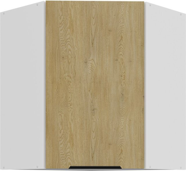 Küchen Eckhängeschrank CREMONA Eiche hell matt B/T: 60 x 60 cm - Bild 1