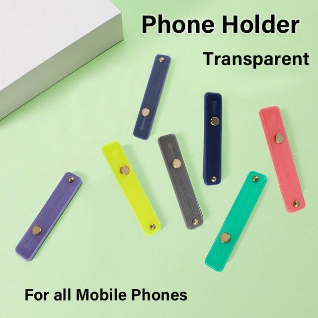 Universal Handy Finger Ständer für iPhone und Samsung, verstellbarer tragbarer Desktop Handy Halter mit Aufkleber, Blau - Bild 1