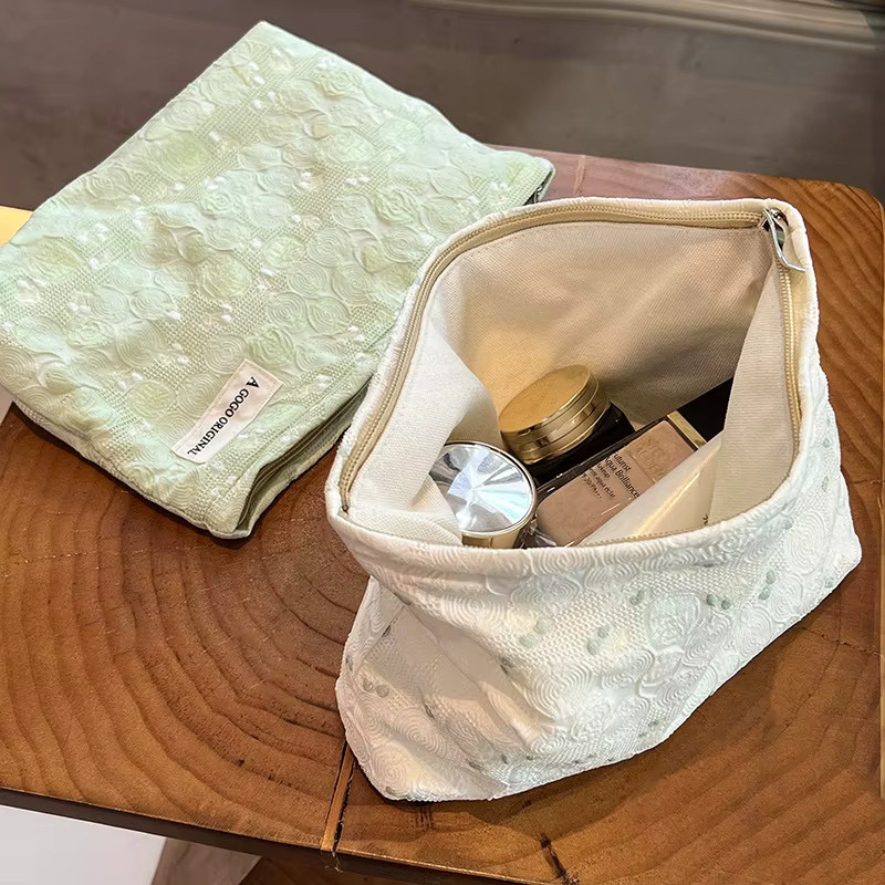 Kosmetiktasche im Harajuku-Stil von NANCY TINO in Grün mit großer Kapazität für Hautpflege und Dokumente - Bild 2