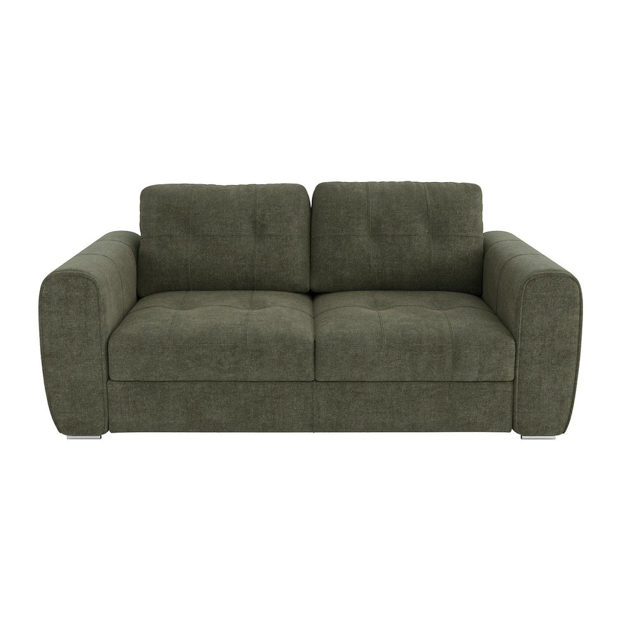 Vente-unique Schlafsofa Bolipo in Grün mit Stoffbezug, Breite: 200 cm - Bild 2