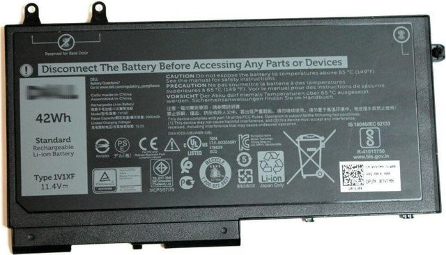 Dell Simplo Laptop-Batterie Lithium-Ionen in Schwarz mit 3500 mAh und 42 Wh für Inspiron 7791 2-in-1, Latitude 5400, 5500 und Precision 3540 (7VTMN) - Bild 1