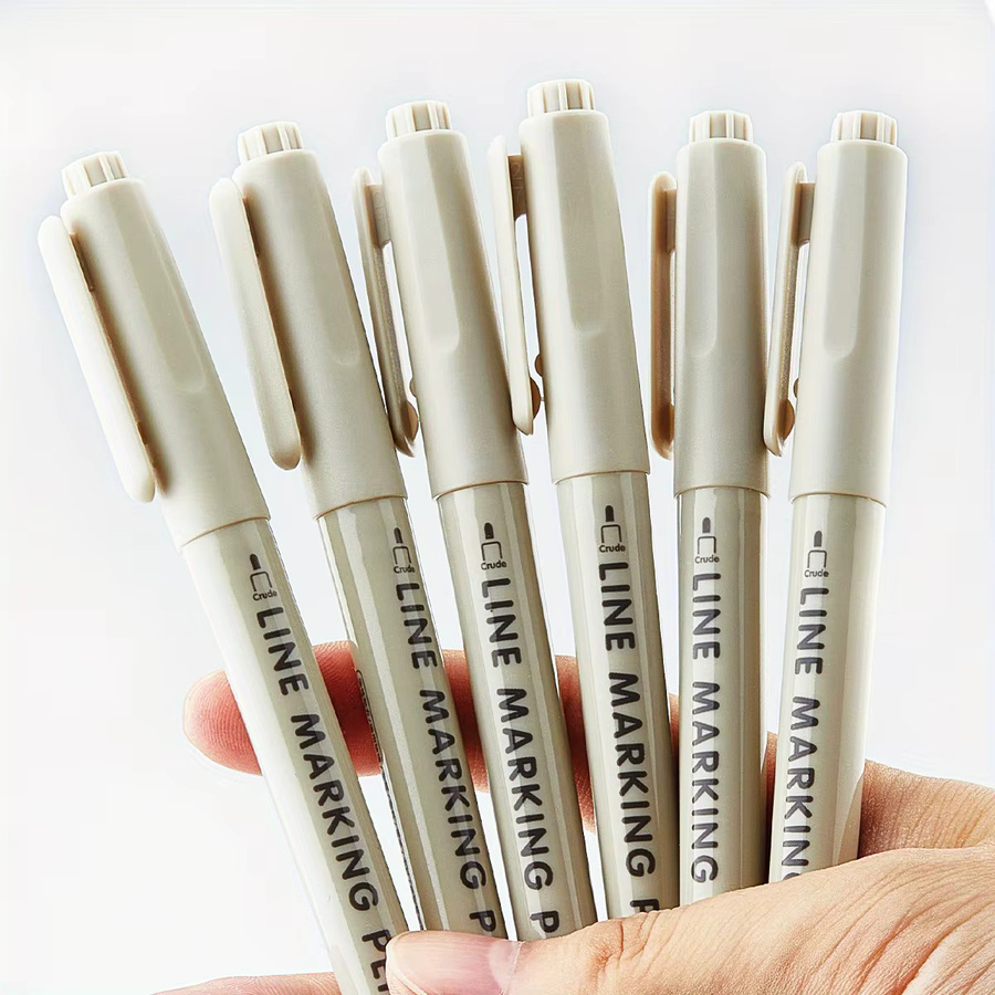 6 Stück Dual-Head-Outline-Stifte in Weiß, künstlerische Zeichen- und Farbmarker mit Faserspitzen und großer Tintenkapazität - Bild 3