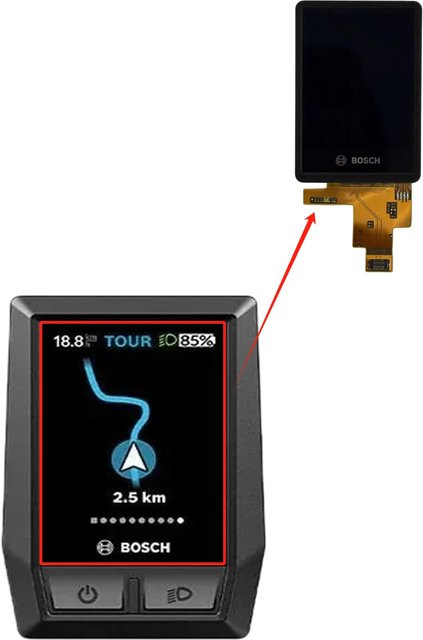 Bosch Kiox BUI330 Ersatz-LCD-Bildschirm 1,9 Zoll in Schwarz für die Display-Reparatur - Bild 1