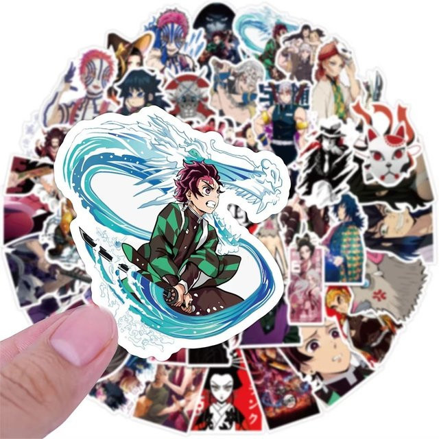 Bandai Anime Dämon Slayer Cartoon Aufkleber, 50-teiliges Set - Bild 1