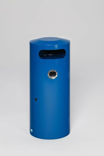 PROREGAL Kombiascher mit Einflügeltür aus verzinktem Stahl in Blau, Volumen: 90 Liter, H x B x T: 124,5 x 42 x 42 cm - Bild 1