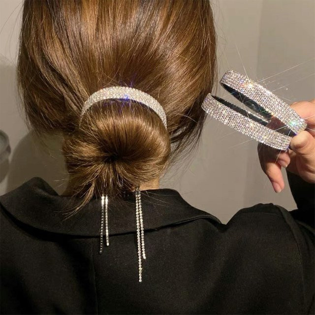 FORWOT Haar Clips, Strass Quaste, Damen - Bild 1
