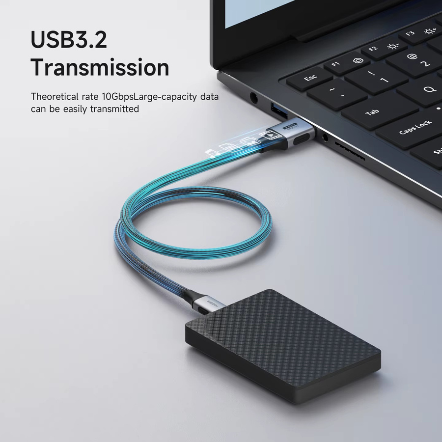 Hagibis USB-A auf USB-C Ladekabel für schnelles Laden und Hochgeschwindigkeits-Datenübertragung - Bild 2
