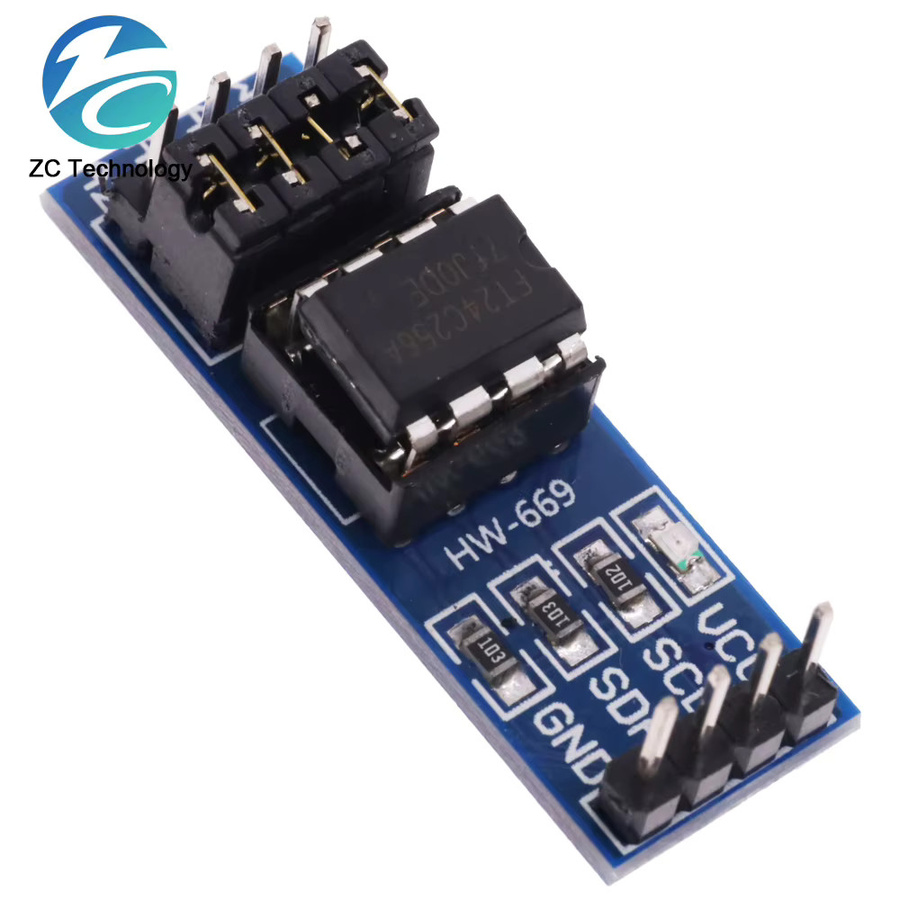 AT24C256 I2C EEPROM Speicher Modul mit 8-Pin Chip und Indikator in Blau - Bild 2