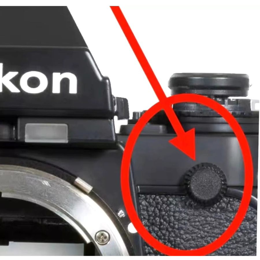 Nikon Flash-PC-Synchronisierungs-Terminkappe in Schwarz, kompatibel mit Nikon F2 F3 F3HP FM2 FM FE FE2 FA F4 F4S Kameras - Bild 6