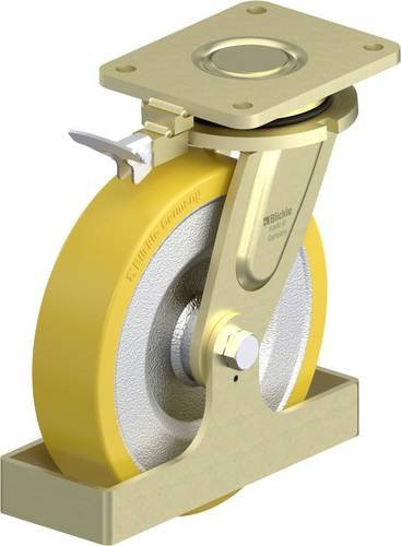 Blickle Schwerlast-Lenkrolle LS-SETH 250K-RI4-FS in Silber mit Rad-Durchmesser 250 mm und einer Tragfähigkeit von 1350 kg - Bild 1