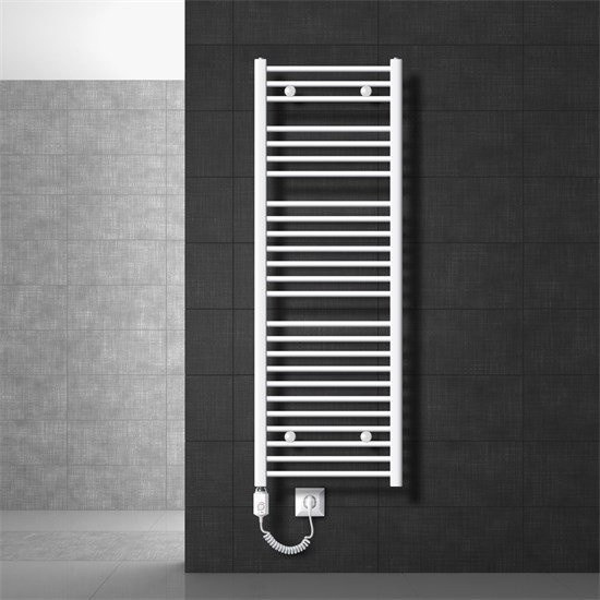 LuxeBath Elektrischer Badheizkörper mit Heizstab 900W Weiß, B/H: 50 x 150 cm - Bild 1