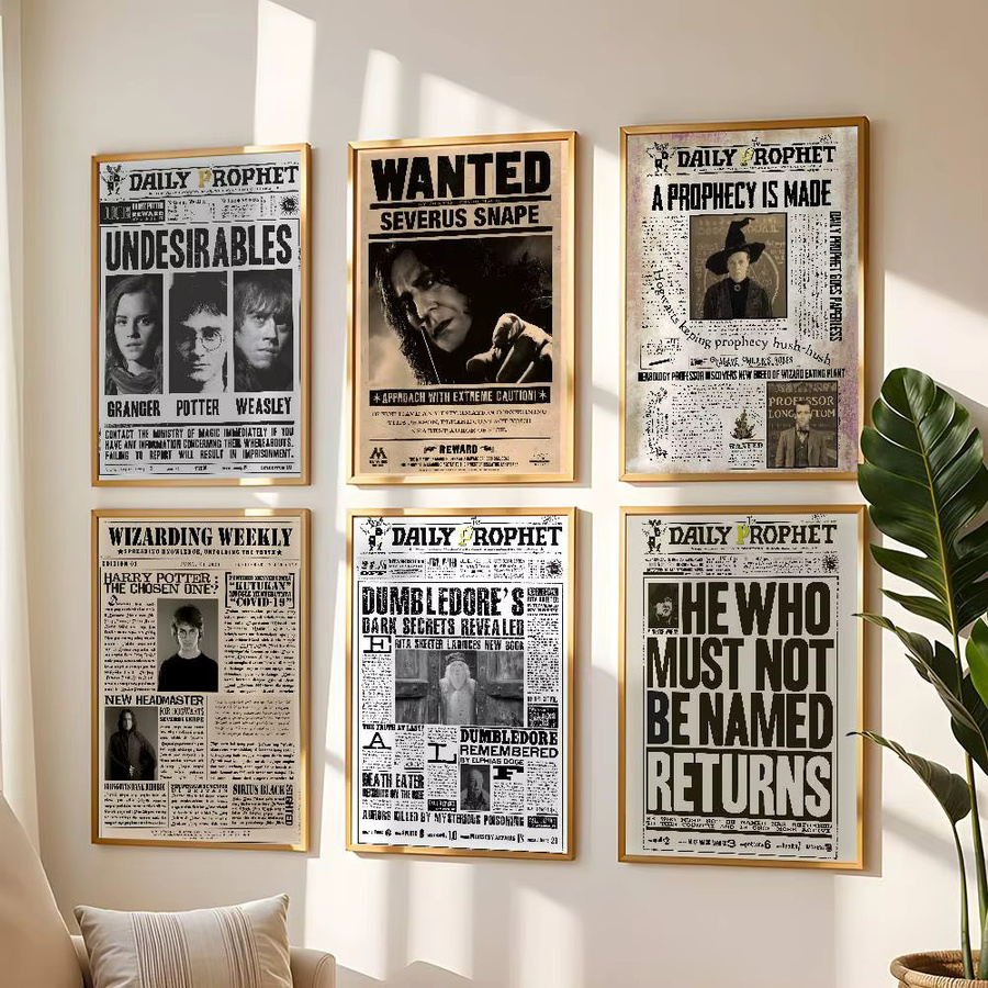 Harry Potter Film Poster Selbstklebender Wandaufkleber Wasserdichtes Wandbild in Mehrfarbig - Bild 3