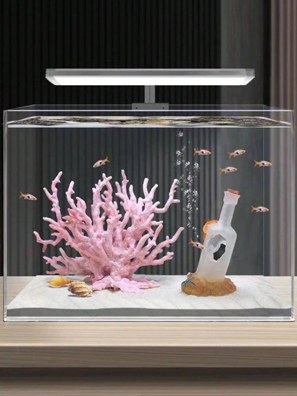Transparente Aquarium Höhle aus Glas und Kunstharz als Versteck für Fische und Garnelen zur Unterwasser Dekoration - Bild 1