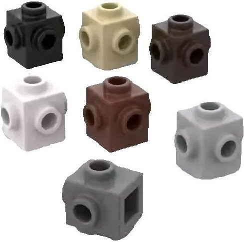 JIAJIALE MOC-Blöcke, Nachfüllpack, 10-teiliges Set, Grau - Bild 1