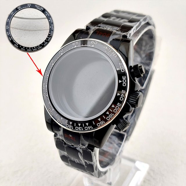 OUMASHI Uhrenzubehör Lünette, Edelstahl, Keramik, 39 mm, Unisex - Bild 1