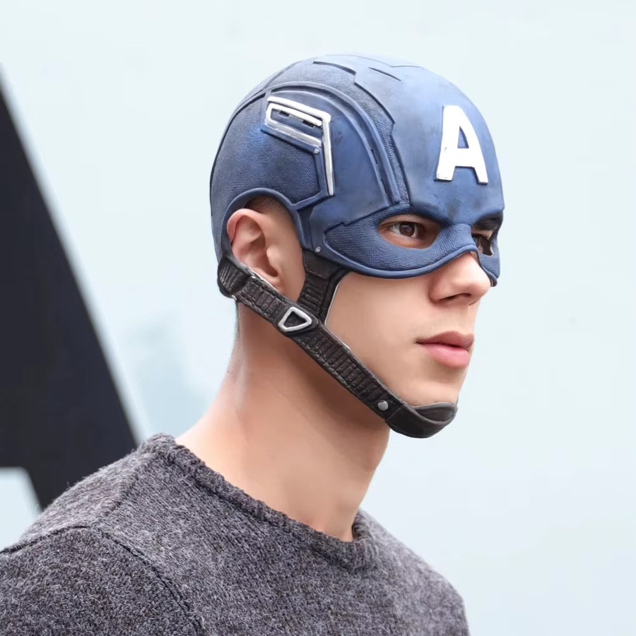 Beast Kingdom Captain America Maske Cosplay, Superheld, Gummi - Bild 2
