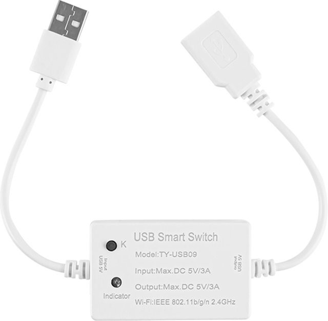 Tuya USB Smart Switch Universal Breaker Timer für Smart Life, Alexa und Google Home, Weiß - Bild 1