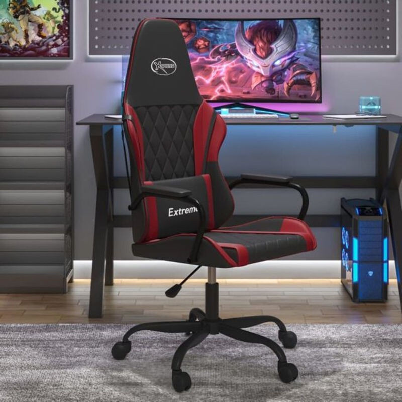VIDAXL Gamingstuhl aus Kunstleder in Schwarz und Rot - Bild 1