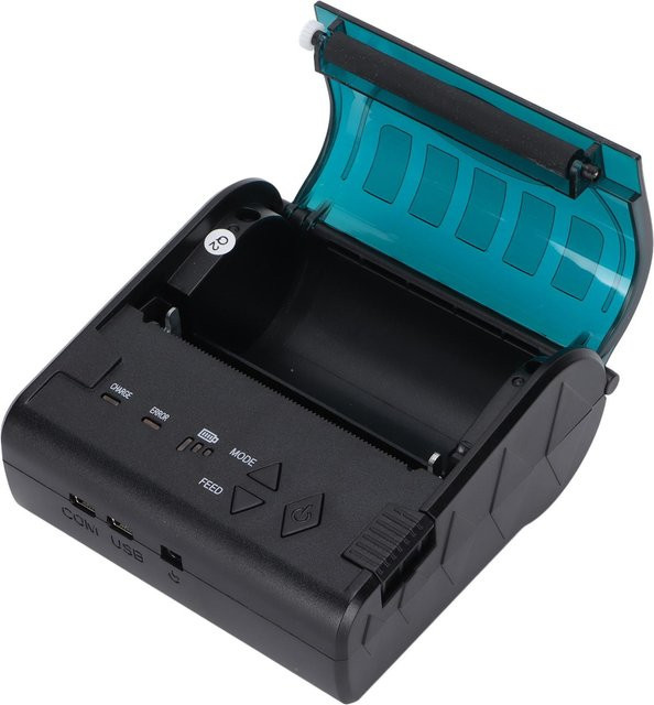 Honor Electronics Tragbarer Mini Thermodrucker für Etiketten 80mm in Schwarz - Bild 1