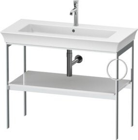 Duravit Waschtisch-Konsole White Tulip in Weiß mit Handtuchhalter, B/T: 98,4 x 45 cm - Bild 1