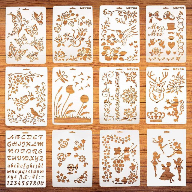 12 Stück DIY Alphabet Malvorlagen für Sammelalben und dekorative Papierkarten in Weiß - Bild 1
