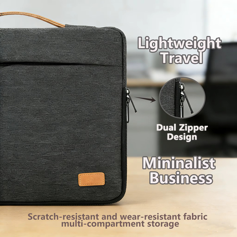 ValueWin Laptop-Hülle Slim Business Computertasche für MacBook Pro 13 14 15 16 Zoll in Grau - Bild 3
