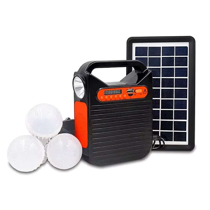 luxuglow Solar Notbeleuchtung LED Lampen Set mit USB-Ladegerät und FM Radio für Camping und Outdoor - Bild 2