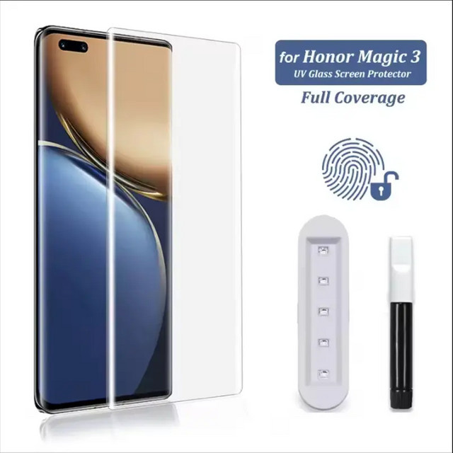 Xiaomi UV-Flüssigkautschuk-Displayschutz aus gehärtetem Glas für Xiaomi 15 Pro Ultra Note 10 CC9 11 13 12 12S 12X transparent - Bild 1