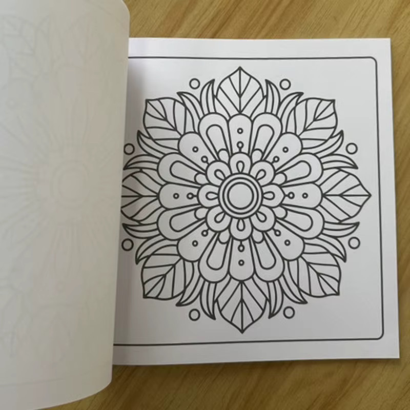 Mandala-Blumen-Malbuch für Erwachsene mit 24 Seiten zur Entspannung und kreativen Gestaltung - Bild 2