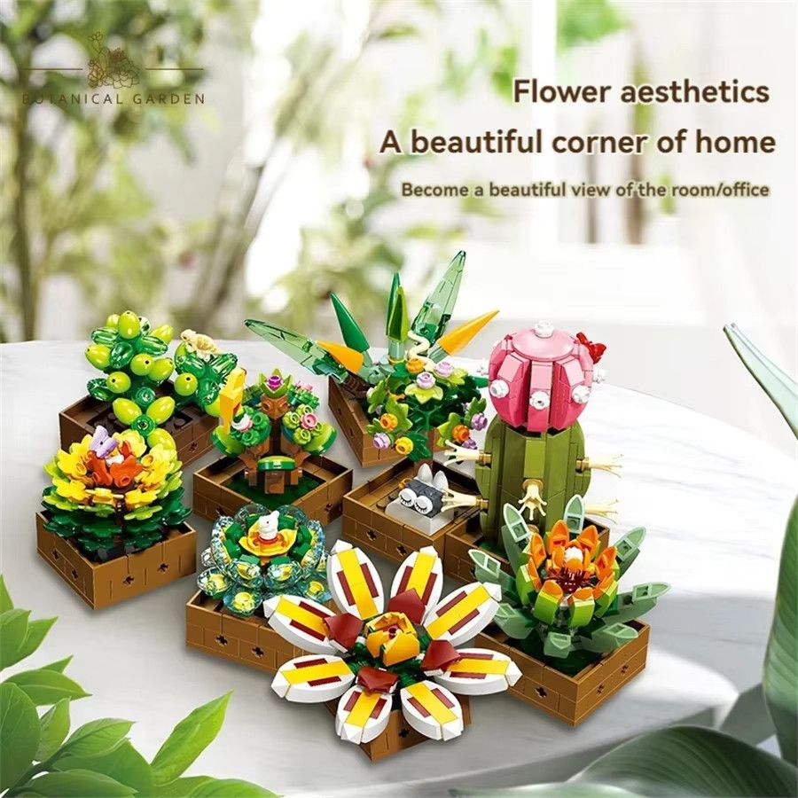 HUATEC DIY Romantische Blumen-Bausteine Wanddekoration für Zuhause - Bild 3