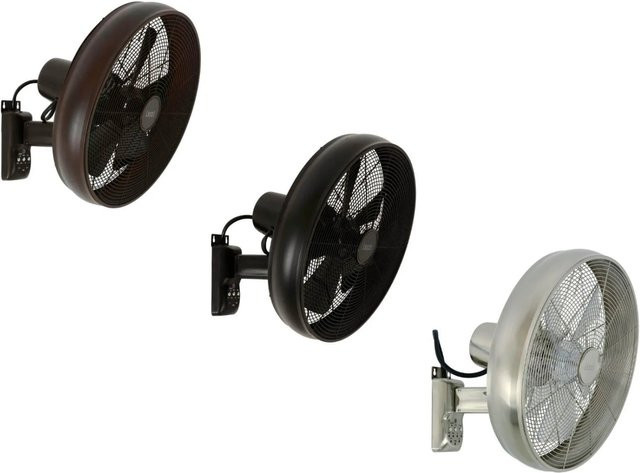 Lucci Air Wandventilator Breeze Wall Retro Design mit Fernbedienung Schwarz - Bild 1