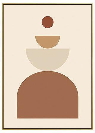 Abstrakte geometrische Leinwandkunst von Sweet Art Gallery, minimalistisches Poster im skandinavischen Design, Breite: 21 cm, Höhe: 30 cm - Bild 1