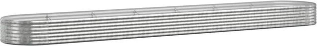 Furnicato Hochbeet aus verzinktem Stahl in Silber, B/T/H: 544 x 100 x 36 cm - Bild 1