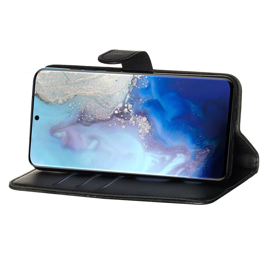 Magnetische Leder-Brieftaschenhülle für Samsung Galaxy S25 S24 S23 S22 S21 S20 Ultra Plus FE im Reißverschluss-Stil als Premium-Gehäuse in Pink oder Black - Bild 4