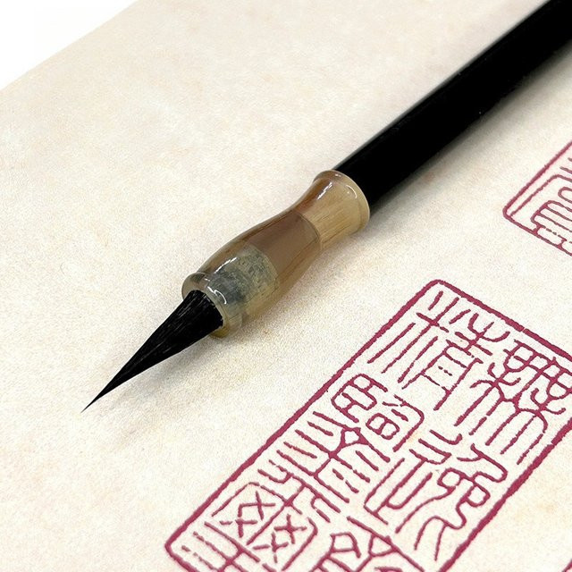Langhao Kalligrafie-Pinsel für Goldkörperschriften in Schwarz, professioneller kleiner Pinsel für dünne Linien - Bild 1