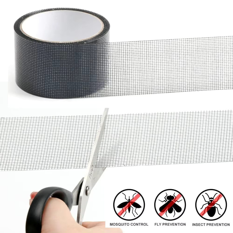 TFAAI Reparaturband aus Fiberglas für Tür- und Fenstergitter, Schwarz, Breite: 5 cm, Länge: 2 m - Bild 4
