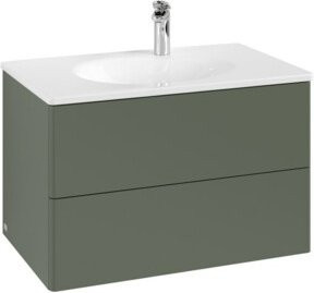 V&B Waschtischunterschrank Antao mit integrierter Auszugbeleuchtung, grau lackiert, B/T/H: 79 x 50 x 50 cm - Bild 1