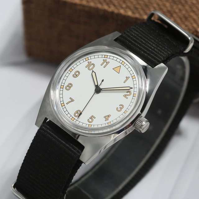 HEIMDALLR Herren-Fliegeruhr, Handaufzug, Edelstahl, 36 mm, Silber - Bild 1