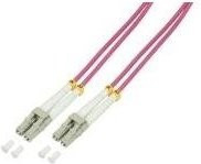 Logilink Glasfaser Patch-Kabel LC Multi-Mode auf LC Multi-Mode, OM4, 50/125 Mikrometer, 20 m, Erikaviolett - Bild 1