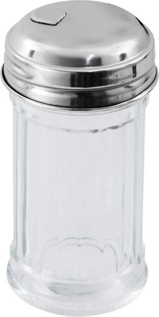 Fackelmann Universalstreuer mit Klappe aus Glas und Edelstahl, transparent - Bild 1