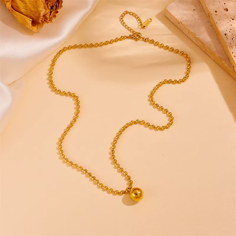 EILIECK Schmuck-Set Edelstahl, Perle, Gold, Damen - Bild 3