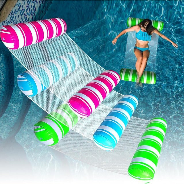 4-in-1 Aufblasbare Pool-Hängematte für Erwachsene in Sky Blue - Bild 1