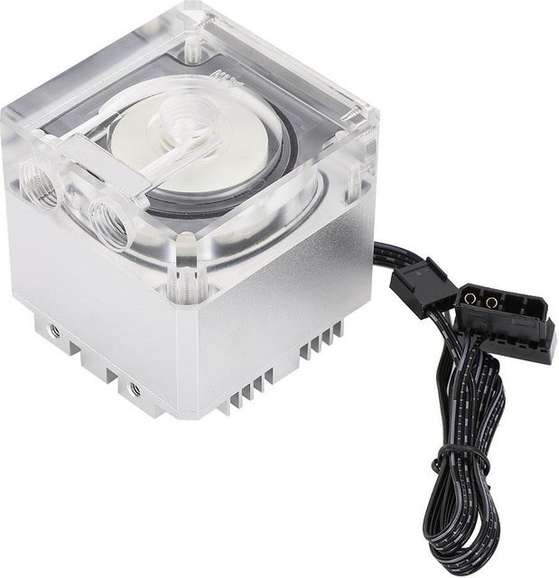OutsideWorld PC-Pumpentank mit Computerpumpe in Schwarz und Silber, 800 l/h Durchfluss, 3,5 Meter Förderhöhe, 3000 U/min - Bild 1