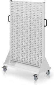 Kappes RasterMobil Rollbarer Rollcontainer Größe 4 in Grau RAL 7035 mit 2 Lochplatten und 6 Schlitzplatten, Höhe: 158 cm - Bild 1