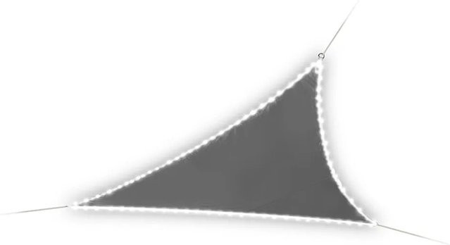 Perel Sonnensegel mit LED-Beleuchtung Dreieckig Anthrazit B/B/B: 360 x 360 x 360 cm - Bild 1