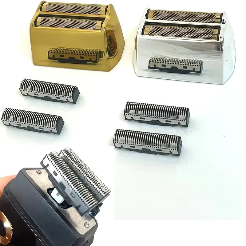 Kemei Ersatz-Schneidkopf mit Goldfolie und Messernetz für Elektrorasierer KM-2028 in Gold - Bild 2
