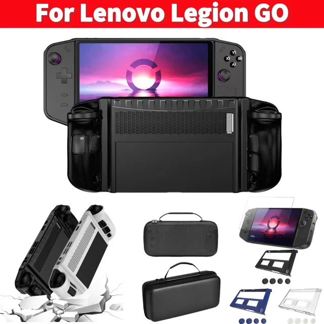 Stoßfeste Schutzhülle aus TPU Silikon für deine Lenovo Legion GO Konsole in Schwarz - Bild 1