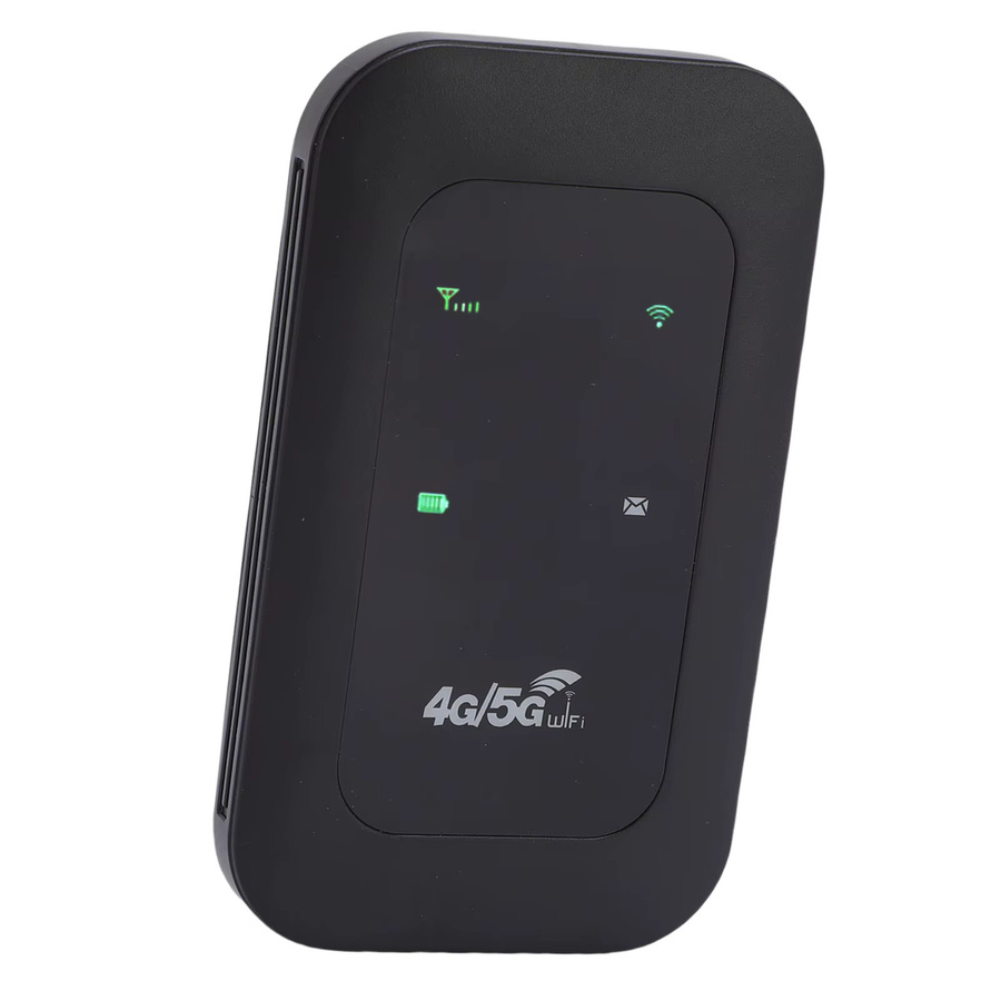 KKMOON Mobiler 4G-5G WLAN-Router mit 2100 mAh Akku, 300 Mbit/s und Unterstützung für bis zu 10 Geräte, Schwarz - Bild 4