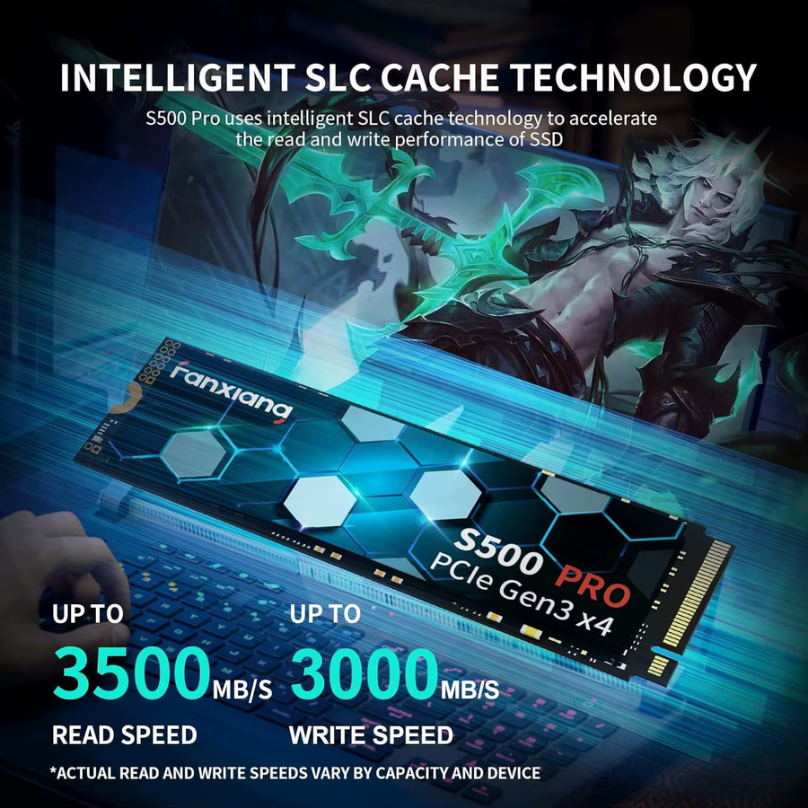 Fanxiang S500 Pro NVMe M.2 SSD internes Solid State Laufwerk PCIe 3.0 - Bild 2