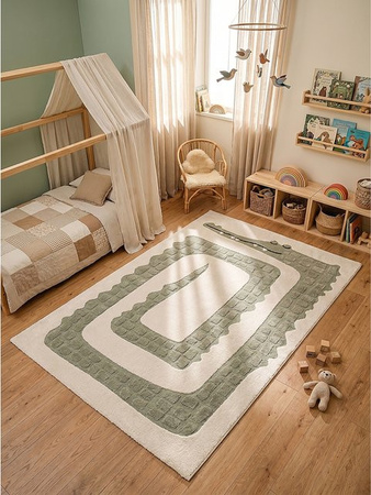 Pflegeleichter Kinderteppich Kadima Design in Creme/Beige mit Tiermotiv, B/T: 160 x 230 cm